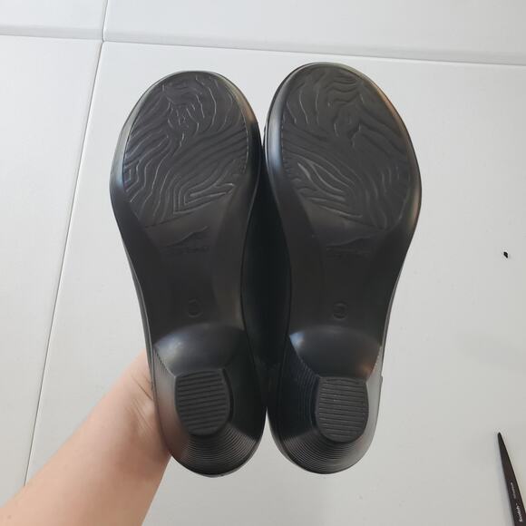 Dansko Shoes Whimsigoth Witch 38 7 Black Leather Lace Up Oxford Comfort Pumps - Picture 5 of 7